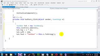 How to Create Textbox Dynamic in C# NET 2012