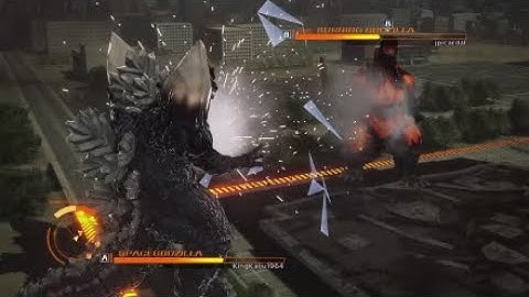 Godzilla PS4 Online Battles: SpaceGodzilla vs Burning Godzilla