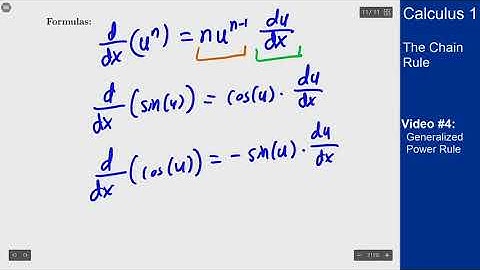 The Chain Rule - Video 4 - Generalized Power Rule