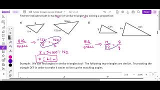 Intro to Similar Triangles (MPM2D)