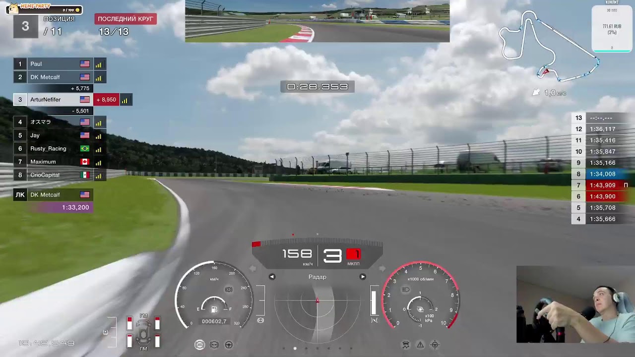 Гонка C: Autopolis, 13 кругов