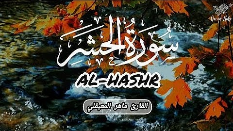سورة الحشر كاملة بصوت خاشع و مؤثر  يثلج القلب و يريح النفس 🤍 القارئ ماهر المعيقلي | Surah Al-Hashr