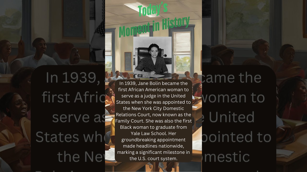 Today's Moment in History: Jane Bolin's Historic Appointment as America's First Black Female Judge