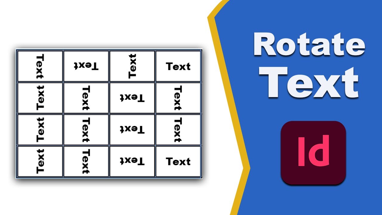 How to rotate text in Adobe InDesign table - YouTube