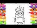 Step by Step Minions Cartoon Drawing | Kids Favorite Characters