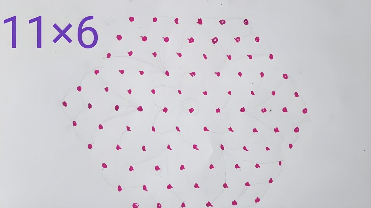 flower rangoli design | easy muggulu | daily rangoli | simple kolam 