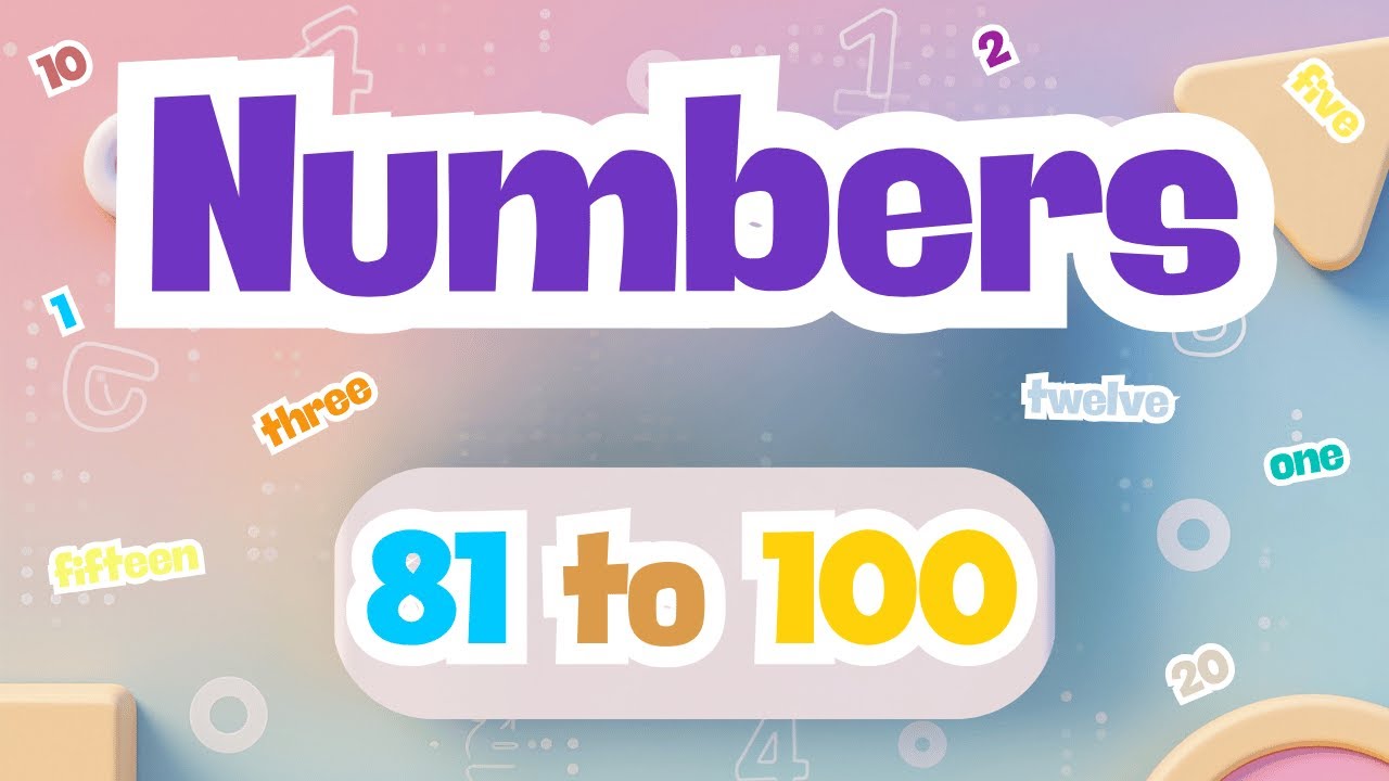 Counting 81 to 100 🔢 | Number Names for Kids | Learn Numbers