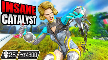 INSANE CATALYST 25 KILLS AND 4800 DAMAGE (Apex Legends Gameplay)
