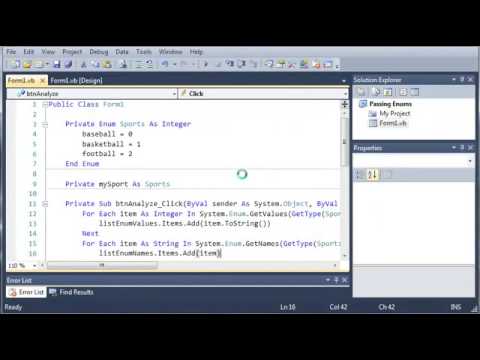 Visual Basic Tutorial   73   GetNames and GetName Of Enumeration ‏