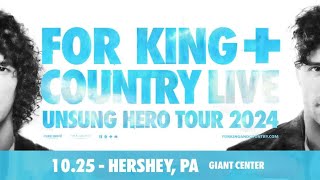 For King & Country Unsung Hero Tour 2024 (You’re The Voice, Relate)