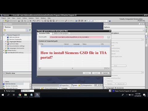How to download and install gsd file in tia portal v14