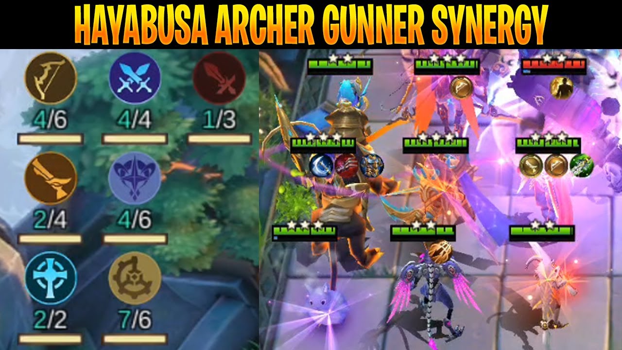 Hayabusa Archer Gunner Synergy COMBO BEST SYNERGY Magic Chess Mobile Legend | Gameplay 2021