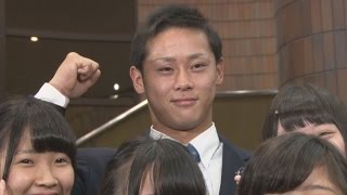 ロッテ１位に仙台育英高の平沢選手　プロ野球ドラフト会議