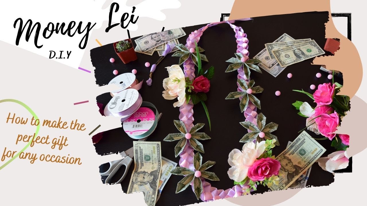 HOW TO MAKE A MONEY LEI | Easy Money Lei | Graduation Lei | Money Flower Origami |Best Gift Idea ...