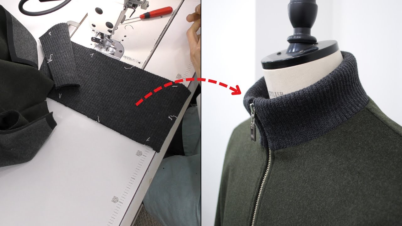 Easy Sewing Tips 🧵✂ Rib Collar in a Bomber Jacket