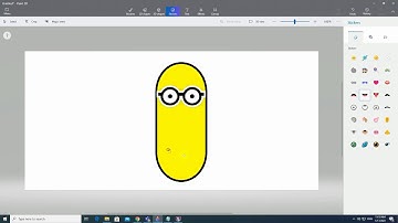 How to draw a Minion (MS Paint 3D)