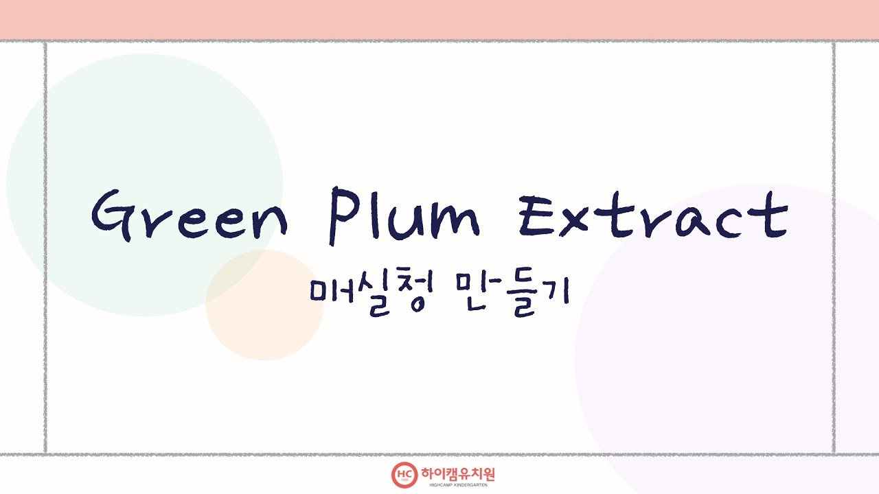 Green Plum Extract 원어민 영어수업 YouTube