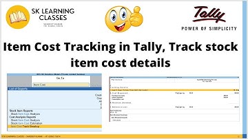 Item Cost Tracking in Tally tracks stock item cost details, and Item Cost analysis features in tally