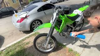 Installing my Graphic Kit For My Kawasaki klx 140!