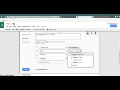 Page Breaks and Google Forms create race and advance options based  on  answers
