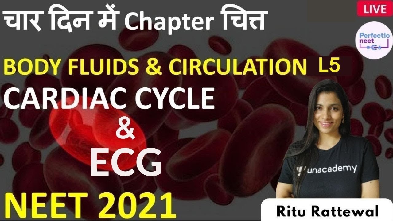 L5: Cardiac Cycle & ECG | 4 Din me Chapter Chitt | NEET 2021 | Ritu Rattewal