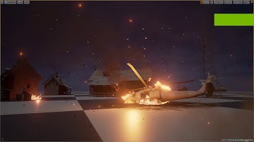 Unreal Engine 4 Particle effect - Burning helicopter