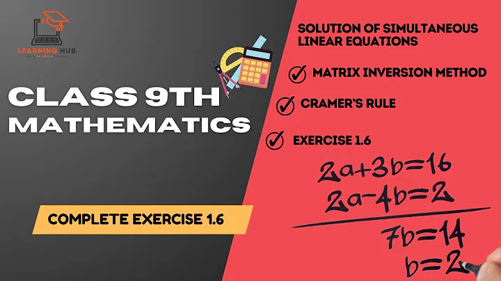 Class 9 Chapter 1 Exercise 1.6 || Maths || Matrices and Determinants