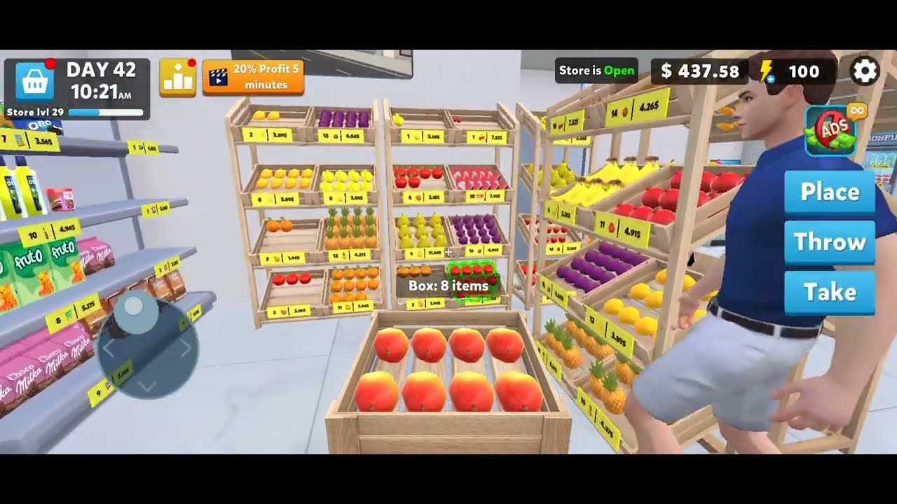 Supermarket Game Day 42 |Full Grahak & Full Stock | Supermarket Simulator Gameplay Hindi#supermarket