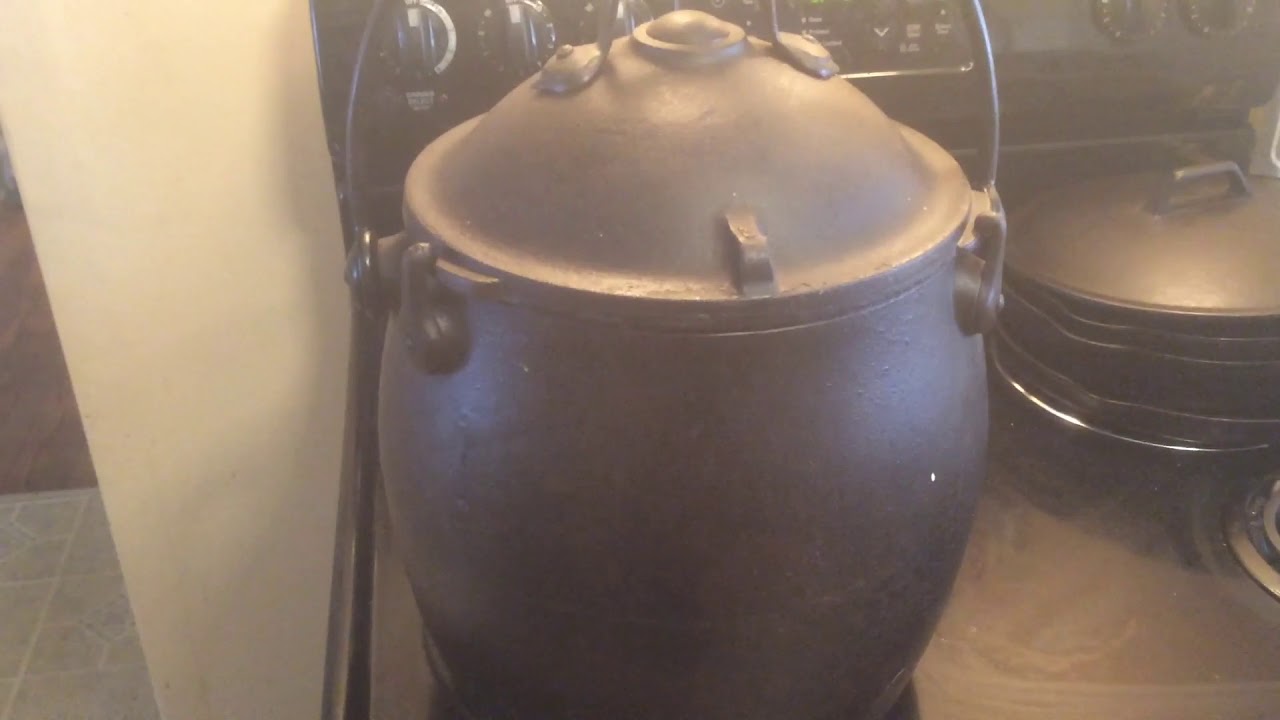Antique Cast Iron Pressure Cooker 5 Gallon YouTube