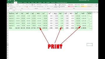 Only print select columns in MS excel