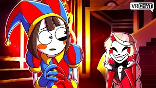 : POMNI from DIGITAL CIRCUS visits the HAZBIN HOTEL in VRChat