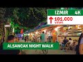 IZMIR Turkey |Night Walking Tour Alsancak 4September 2021|4k UHD 60fps