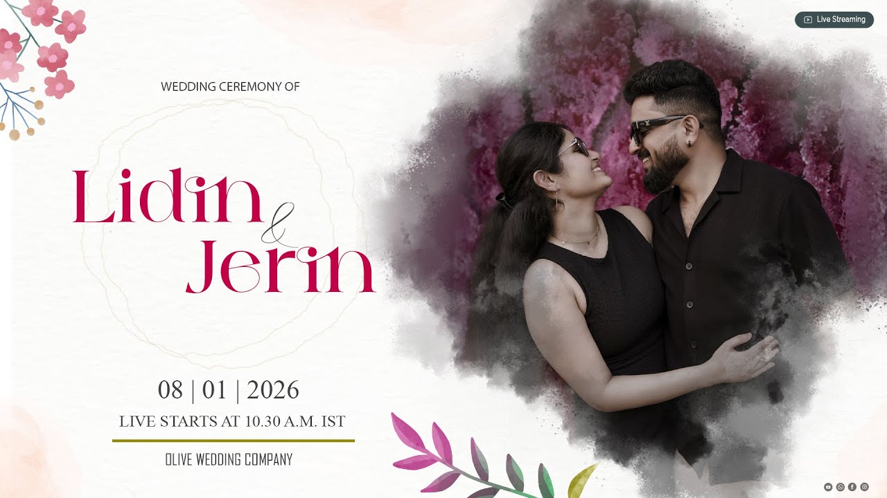 Wedding Ceremony of LIDIN & JERIN  |  LIVE  |  08.01.2026  
