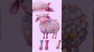 Quirky Whimsical Lamb Clipart Pack - Vibrant Colorful Floral Patterns PNG, Unique Abstract Design...