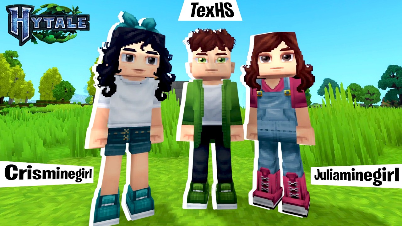 NOSSA PRIMEIRA VEZ JOGANDO HYTALE (com JULIA E CRIS MINEGIRL)