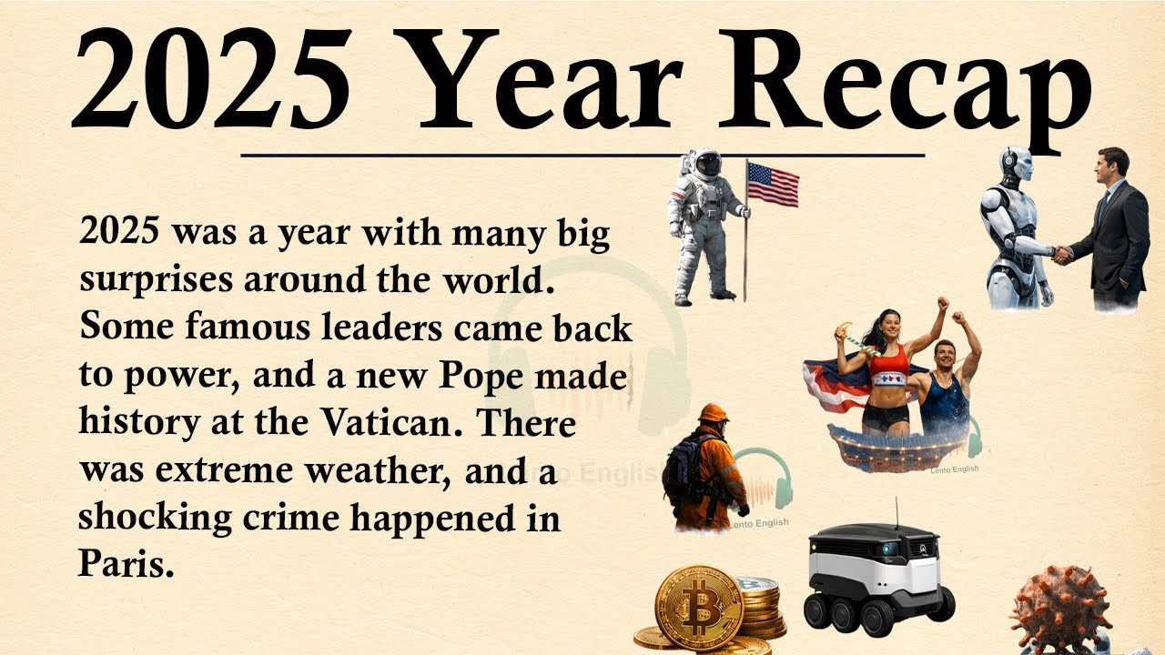 2025 Year Recap What Happened ||🎄Learn English Through Story Level 3 || Graded Reader 🎧