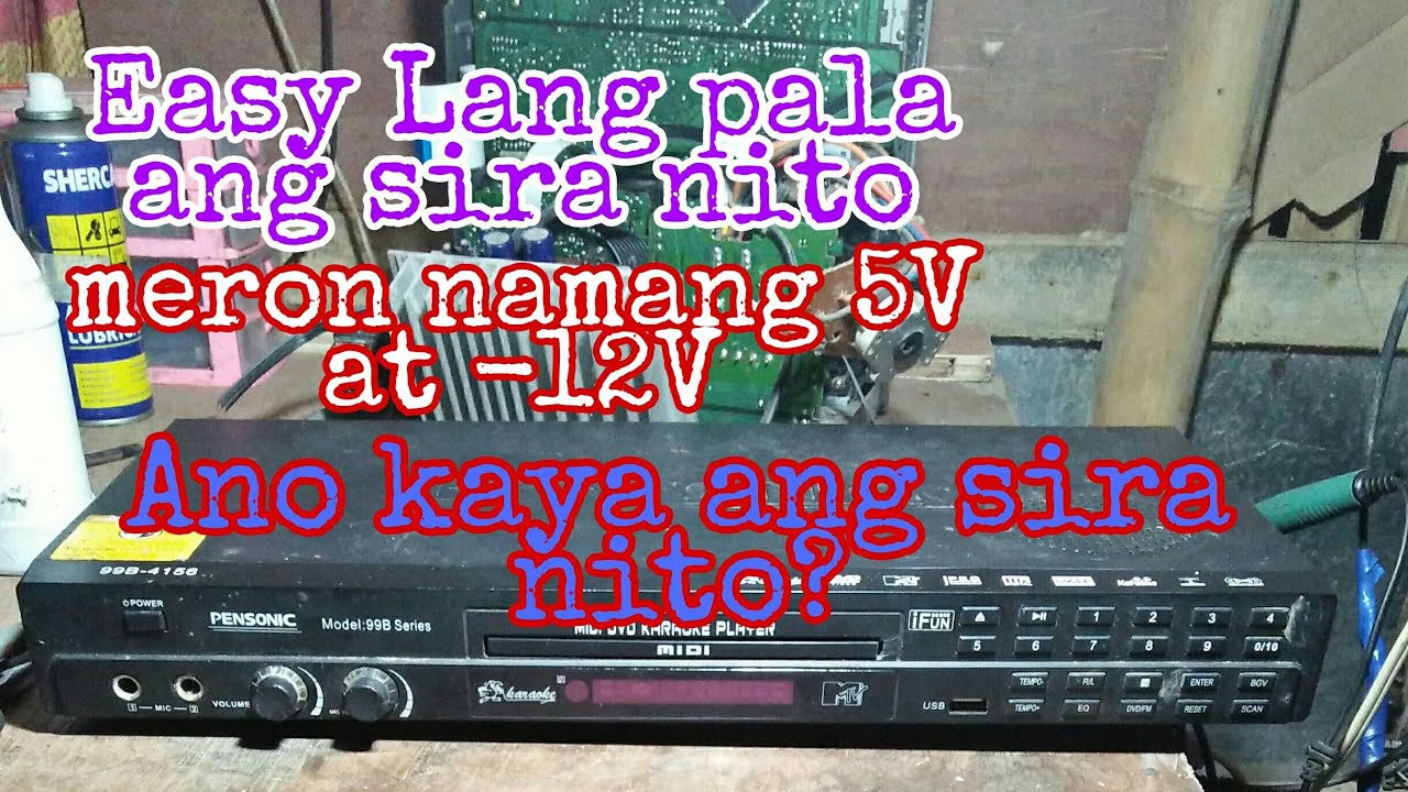 PENSONIC DVD PLAYER no power Arman Technician YouTube