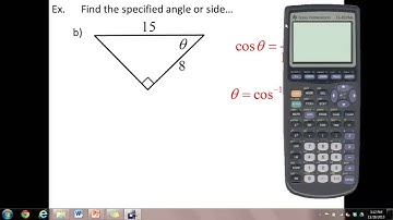 Old Video - Lesson 4.1 - Right Triangle Trigonometry and Applications