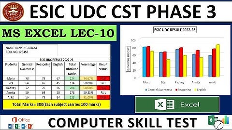 ESIC UDC Computer skill test | MS Excel Lecture- 10