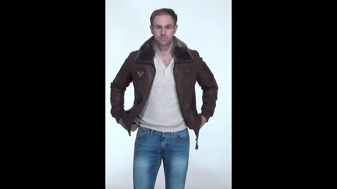 Doug Youtube Cognac Aviateur Redskins Blouson Harlington zwqTFaEx