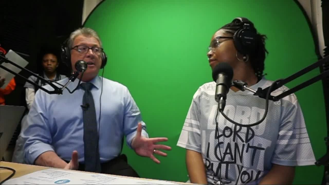 Middle schoolers learn communication skills through podcasting