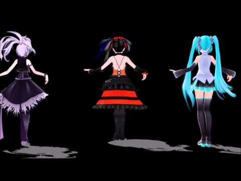 【MMD】Disturbia【Miku Hatsune\Kurumi Tokisaki\V Flower】