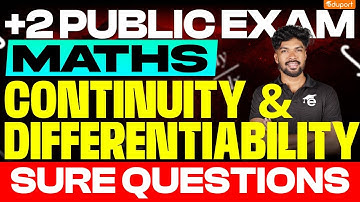Plus Two Maths | Important Questions | Continuity and Differentiability | Public Exam 2025 | Eduport