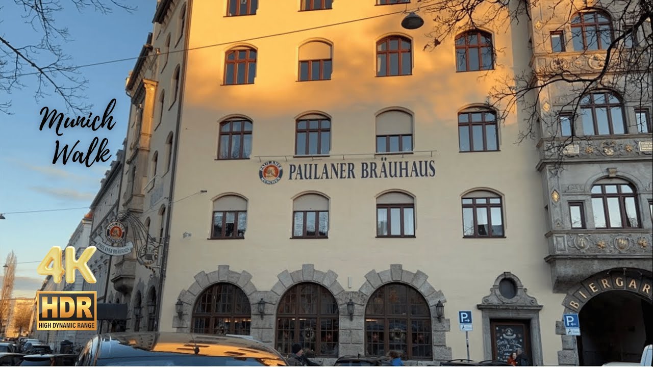 Walking in Munich - Paulaner Bräuhaus to Reichenbachbrücke - Germany - 4K HDR