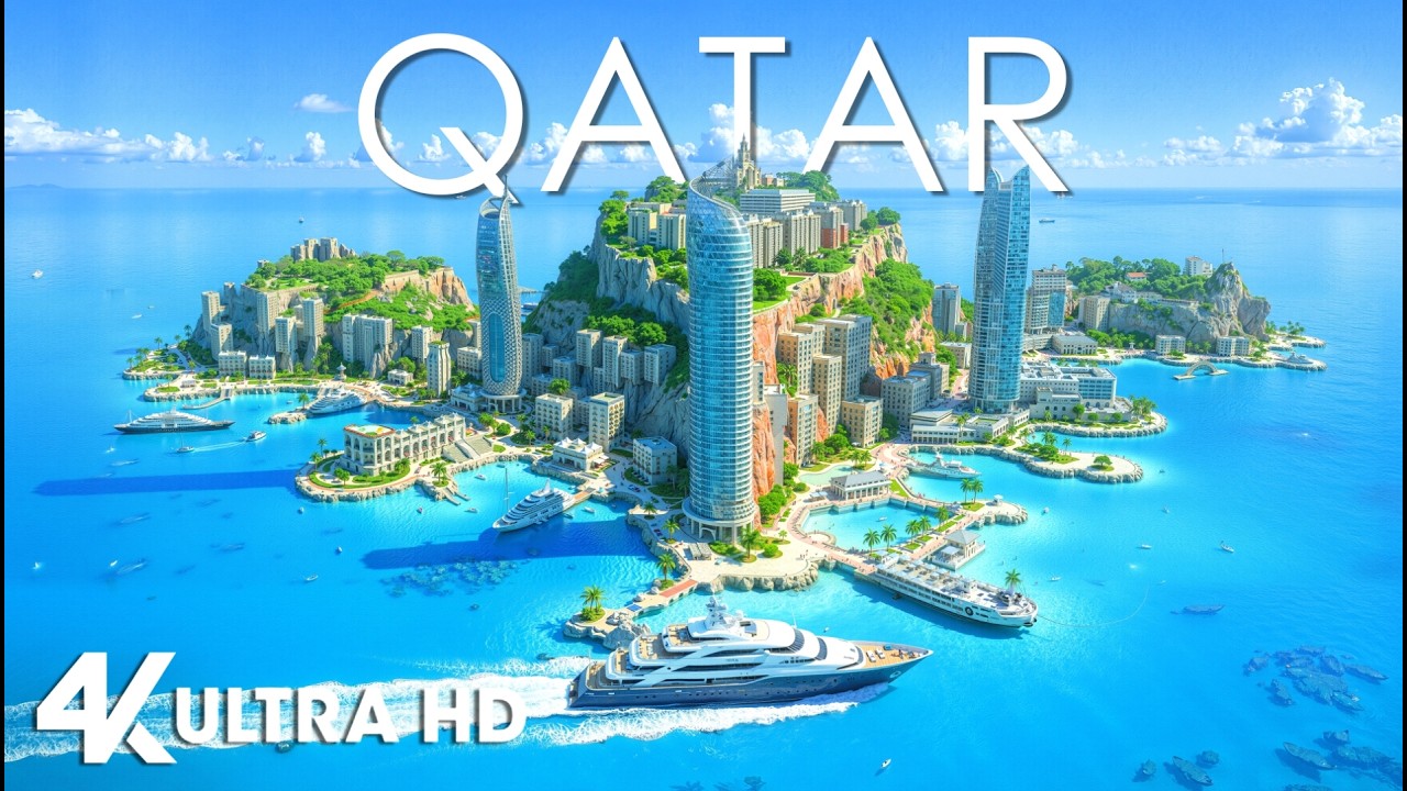 CINEMATIC AERIAL QATAR IN 4K | Futuristic Skyline, Arabian Sea & Deep House Vibes