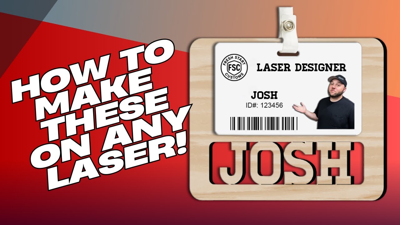 Создавайте именные таблички для удостоверений личности с помощью лазерного гравировального станка...