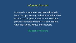 Ethical Principles in Clinical Research Part 4 of 4