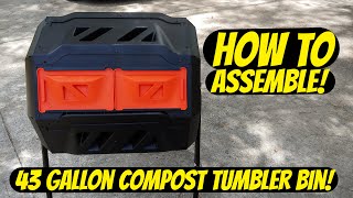 How To Assemble 43 Gallon Compost Bin Rotating Tumbler (Temu, Amazon, Walmart etc)!