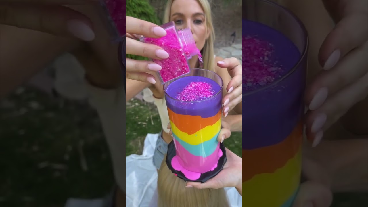 Creative paint pour on hair