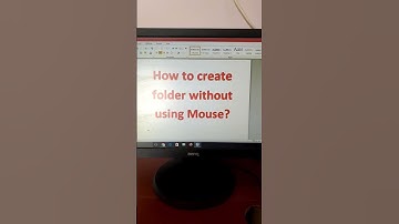 Create Folder Without Mouse